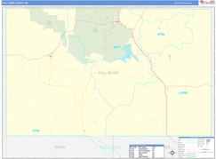 Fall River County, SD Digital Map Basic Style